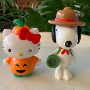 Hello Kitty Halloween and Snoopy Ranger McDonalds Happy Meal Toys